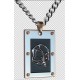 PENDENTIF ACIER LAQUE NOIRE