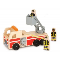 CAMION POMPIERS EN BOIS