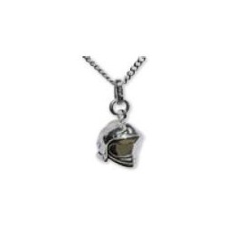 PENDENTIF CASQUE F1 3D ARGENT