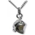 PENDENTIF CASQUE F1 3D ARGENT