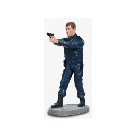 STATUETTE policier debout tirant