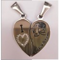 DOUBLE PENDENTIF COEUR SAPEURS-POMPIERS