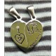 Double pendentif coeur Sapeur pompier