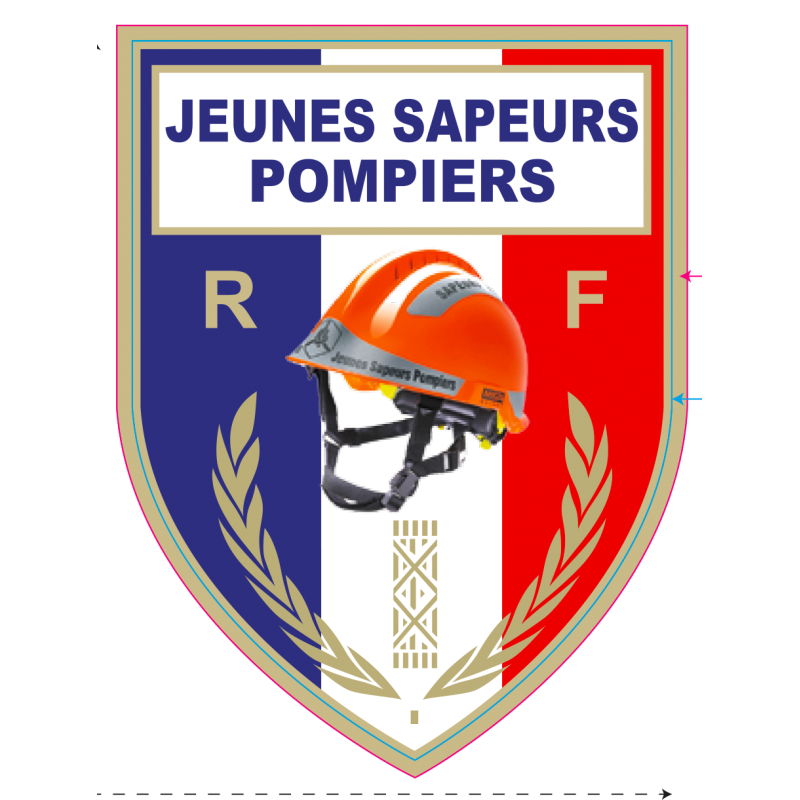 Porte clés bande brodée rouge Sapeurs-Pompiers de France