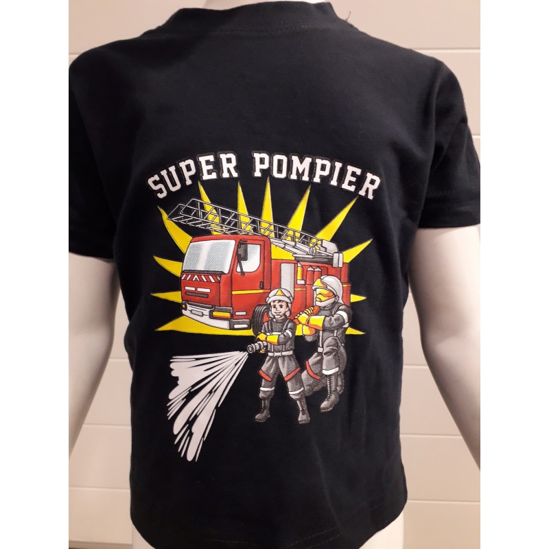 Camions de Pompiers Voiture Bateau Avion H/élicopt/ère Enfant T-Shirt
