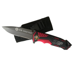 COUTEAU SP K25 NOIR/ROUGE