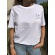 T-SHIRT MARINE ET JAUNE FLUO PERSONNALISABLE