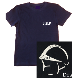 T-SHIRT BLEU LOGO JSP ET CASQUE F1 BLANC PERSONNALISABLE