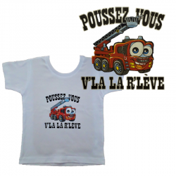 T-SHIRT BLANC V'LA LA R'LEVE !