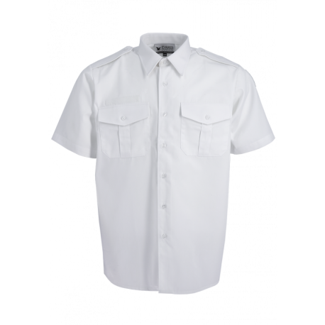 CHEMISETTE PILOTE HOMME BLANCHE MANCHE COURTE