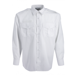 CHEMISETTE PILOTE HOMME BLANCHE MANCHE LONGUE