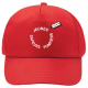 CASQUETTE ROUGE COTON JSP AVEC BRODERIE