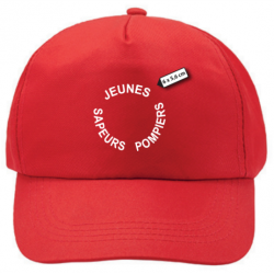 CASQUETTE ROUGE COTON JSP AVEC BRODERIE