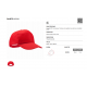 CASQUETTE ROUGE COTON JSP AVEC BRODERIE