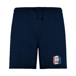 SHORT DE SPORT COTON LOGO BLEU BLANC ROUGE