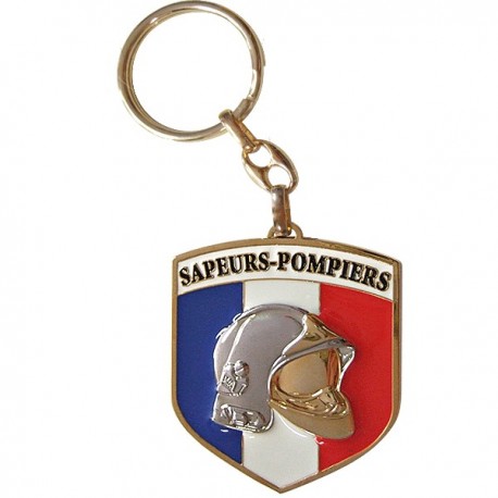 porte-clefs pompier en uniforme