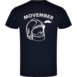 T-SHIRT MOVENBER MARINE LOGO BLANC