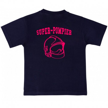 TEE.SHIRT SUPER POMPIER MARINE