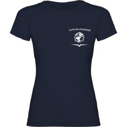 T-SHIRT FEMME BLEU MARINE LOGO SAPEURS-POMPIERS