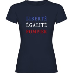 T-SHIRT FEMME LIBERTE EGALITE POMPIER