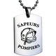 Pendentif pompier avec Casque F1 gravé 