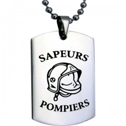 Pendentif pompier avec Casque F1 gravé 