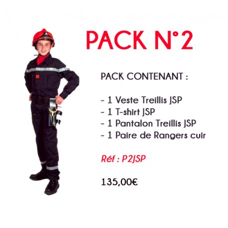 PACK EQUIPEMENT JSP N°2 VESTE + T-SHIRT + PANTALON + RANGERS