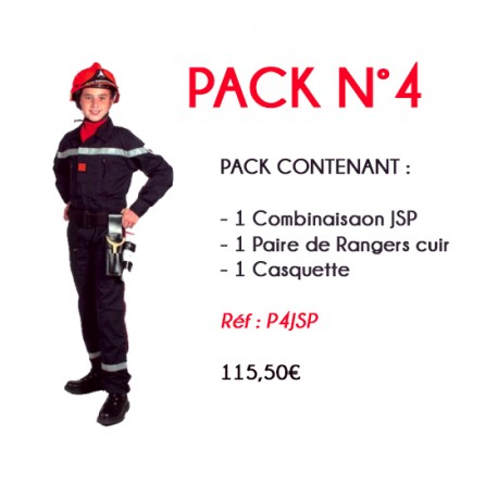 PACK EQUIPEMENT JSP N°4 COMBINAISON JSP + RANGERS + CASQUETTE