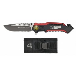 COUTEAU PLIANT K25 ROUGE/NOIR SP