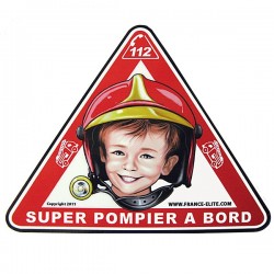 AUTOCOLLANT SUPER POMPIER A BORD