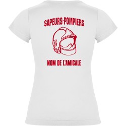 T-SHIRT FLUO FEMME BLANC PERSONNALISABLE DOS
