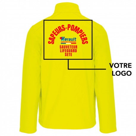 VESTE SOFTSHELL SAPEUR POMPIER SAUVETEUR PERSONNALISÉE