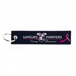 PORTE CLES SAPEURS-POMPIERS OCTOBRE ROSE