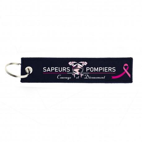 PORTE CLES SAPEURS-POMPIERS OCTOBRE ROSE