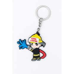 PORTE CLÉS SUPER POMPIER® JAUNE