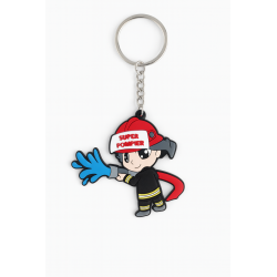 LOT DE 50 PORTE CLÉS SUPER POMPIER® ROUGE