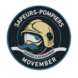 LOT DE 20 ECUSSONS MOVEMBER BLEU PVC