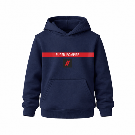 SWEAT À CAPUCHE SUPER POMPIER® AVEC FLOCAGE EN DTF