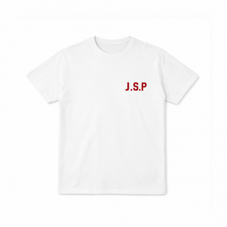 T-SHIRT BLANC JSP LOGO ROUGE