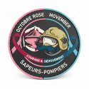 LOT DE 50 ECUSSONS OCTOBRE ROSE + MOVEMBER PVC