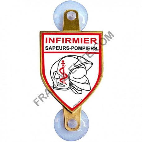 PLAQUE AUTO INFIRMIER SAPEURS-POMPIERS