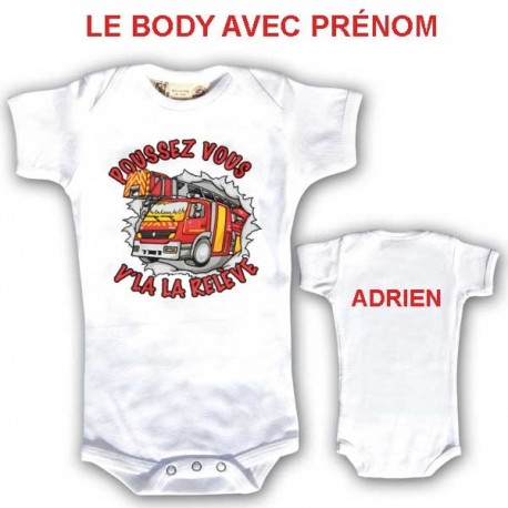 body bébé pompier