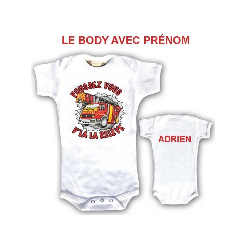 Body Bébé Manches Longues Personnalisé Bleu Sur