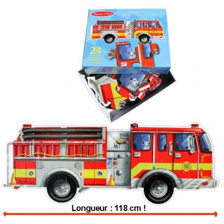 Camion pompiers puzzle geant enfant