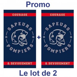 Lot de 2 SERVIETTES de TOILETTE POMPIER