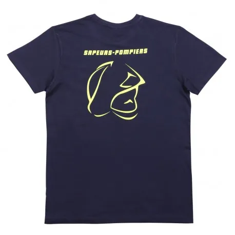 t-shirt-marine-et-jaune-fluo-personnalisable