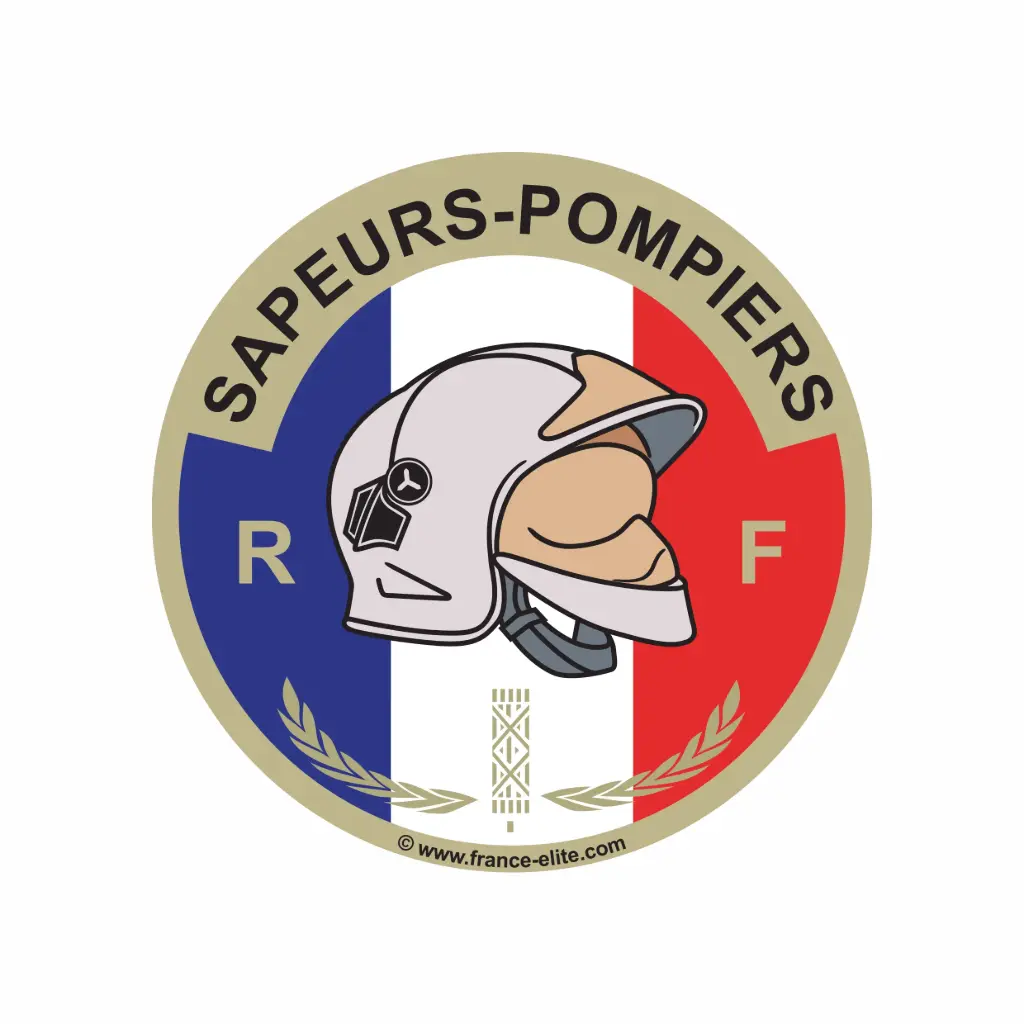 Autocollant rond Sapeurs-Pompiers