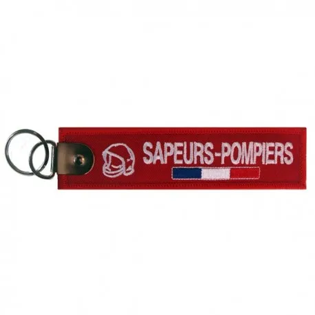 Porte clés flamette sapeurs-pompiers