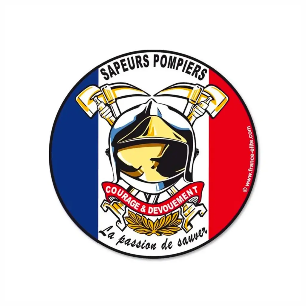 Autocollant rond Sapeurs-Pompiers 4