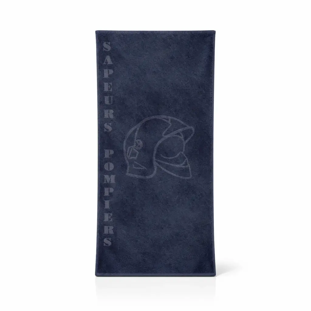 Serviette de bain marine Sapeurs-Pompiers